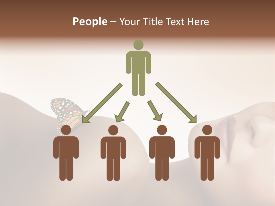 Butterfly Healthy Nudity PowerPoint Template