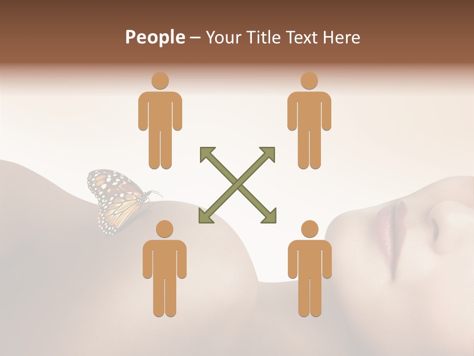 Butterfly Healthy Nudity PowerPoint Template