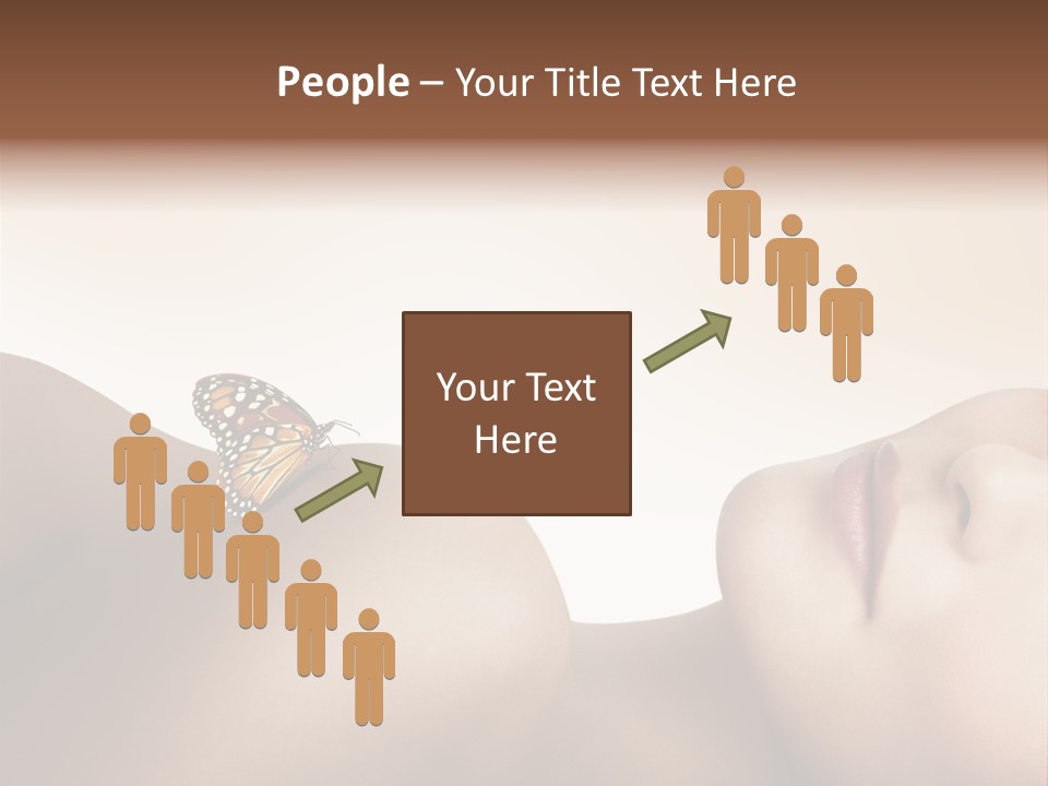 Butterfly Healthy Nudity PowerPoint Template