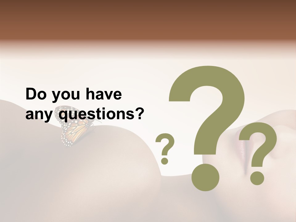 Butterfly Healthy Nudity PowerPoint Template