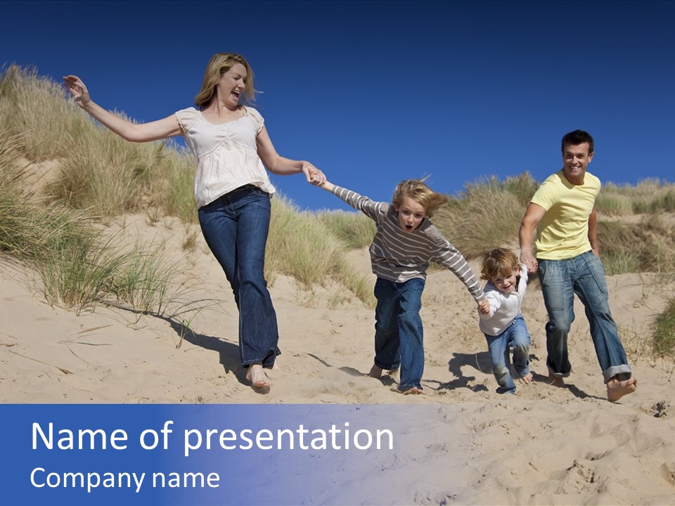 Sand Summer Grass PowerPoint Template