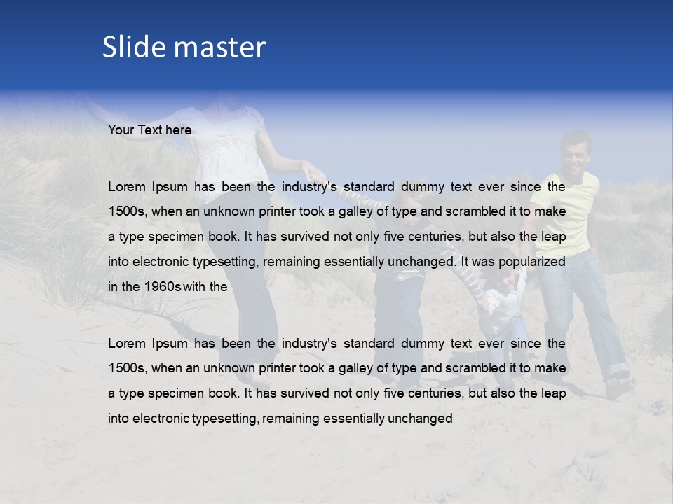 Sand Summer Grass PowerPoint Template