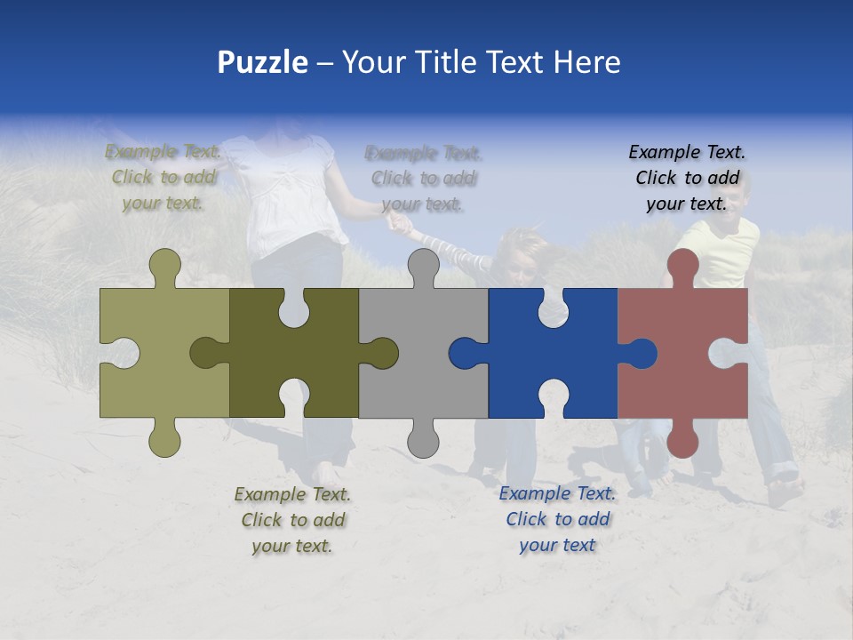 Sand Summer Grass PowerPoint Template