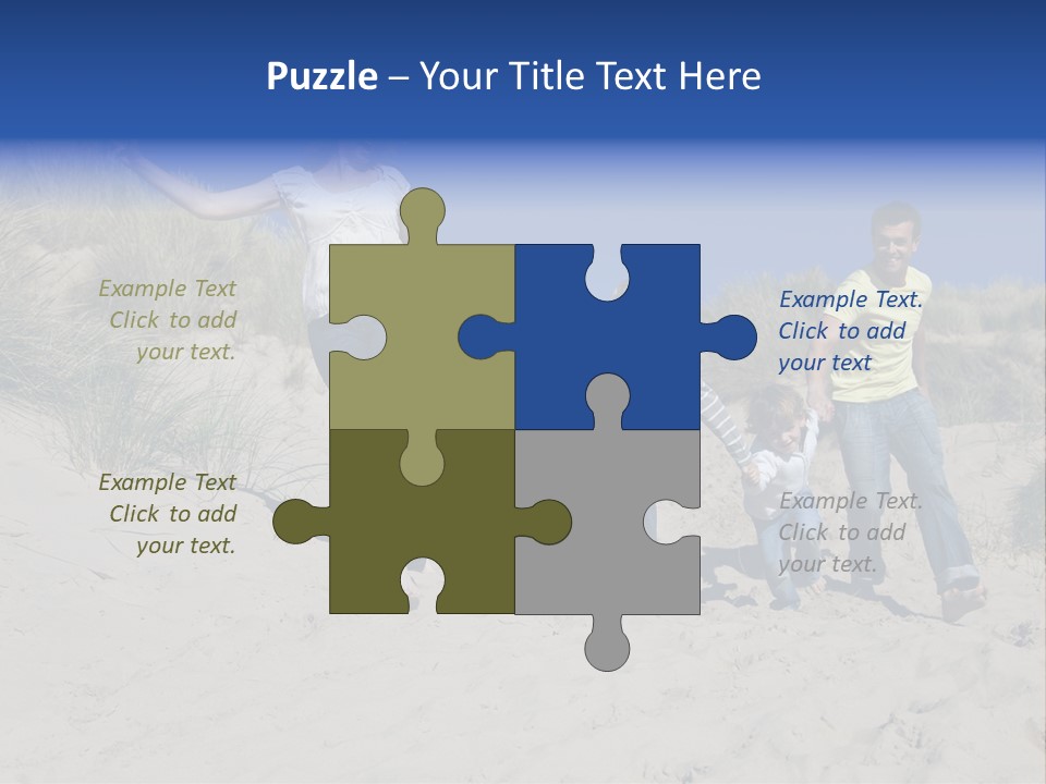 Sand Summer Grass PowerPoint Template