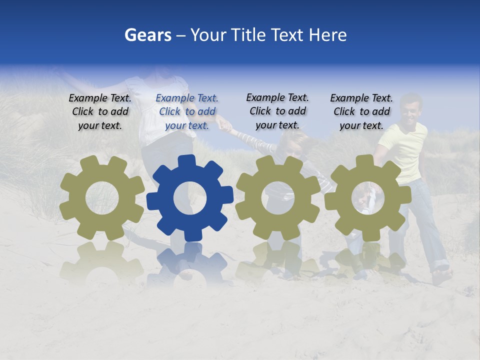 Sand Summer Grass PowerPoint Template