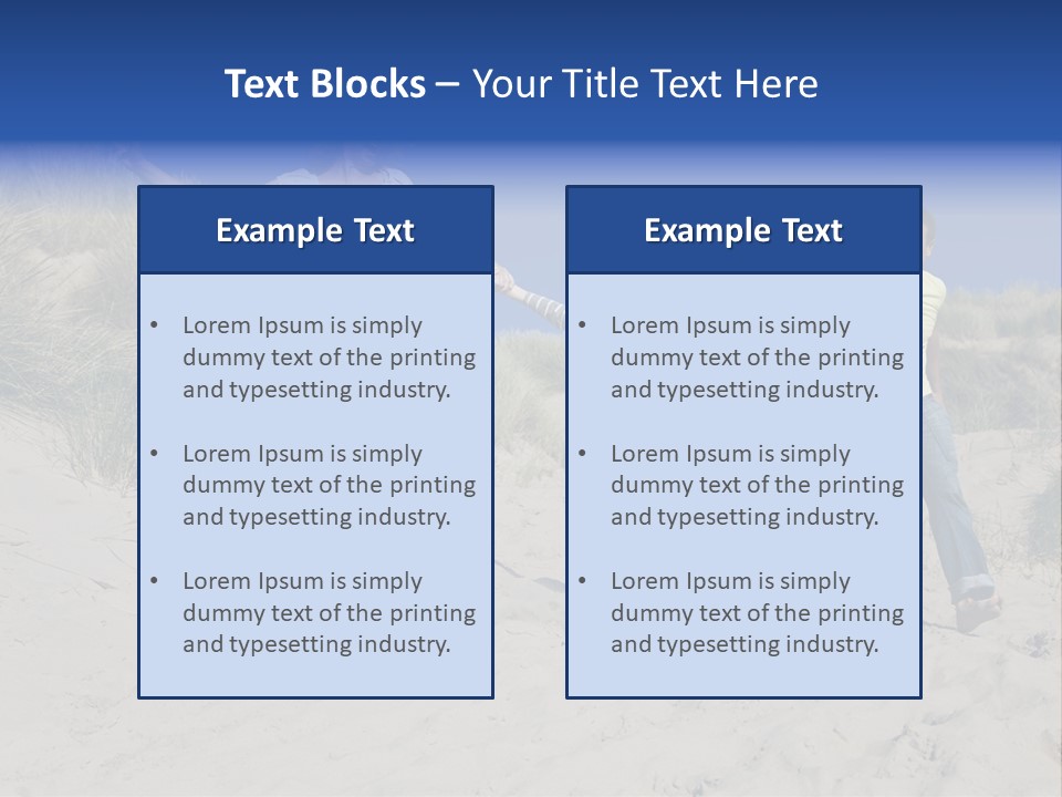 Sand Summer Grass PowerPoint Template