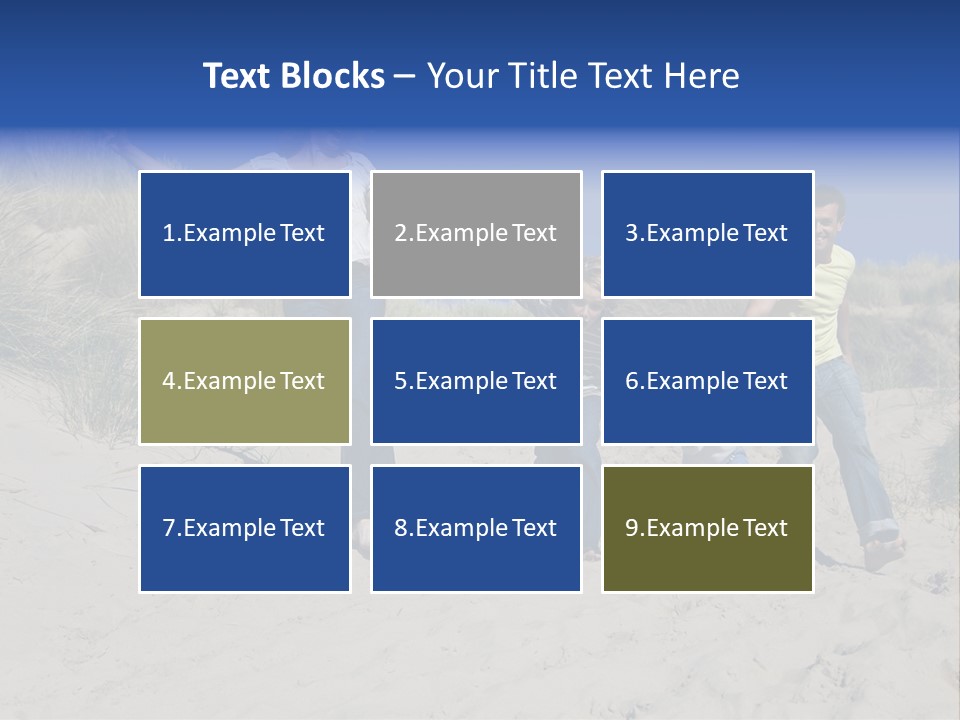 Sand Summer Grass PowerPoint Template
