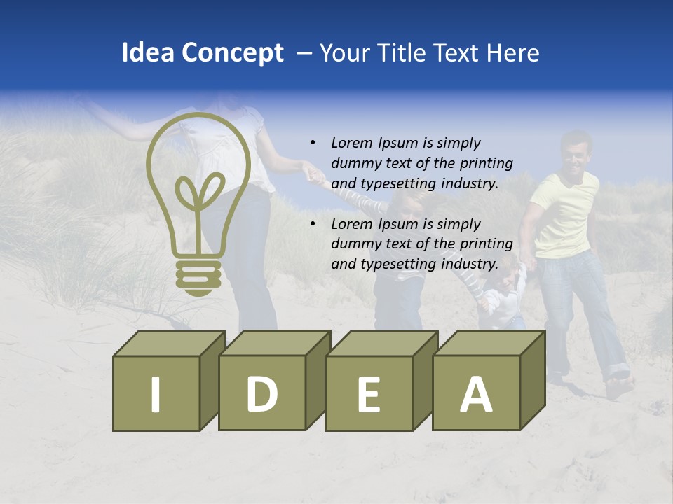 Sand Summer Grass PowerPoint Template