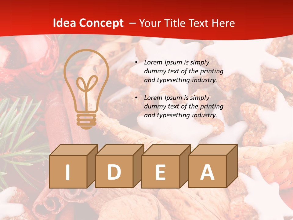 Santa Plant Detail PowerPoint Template