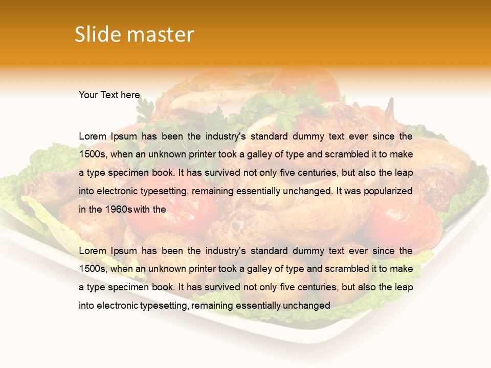 Food Parsley Chicken PowerPoint Template