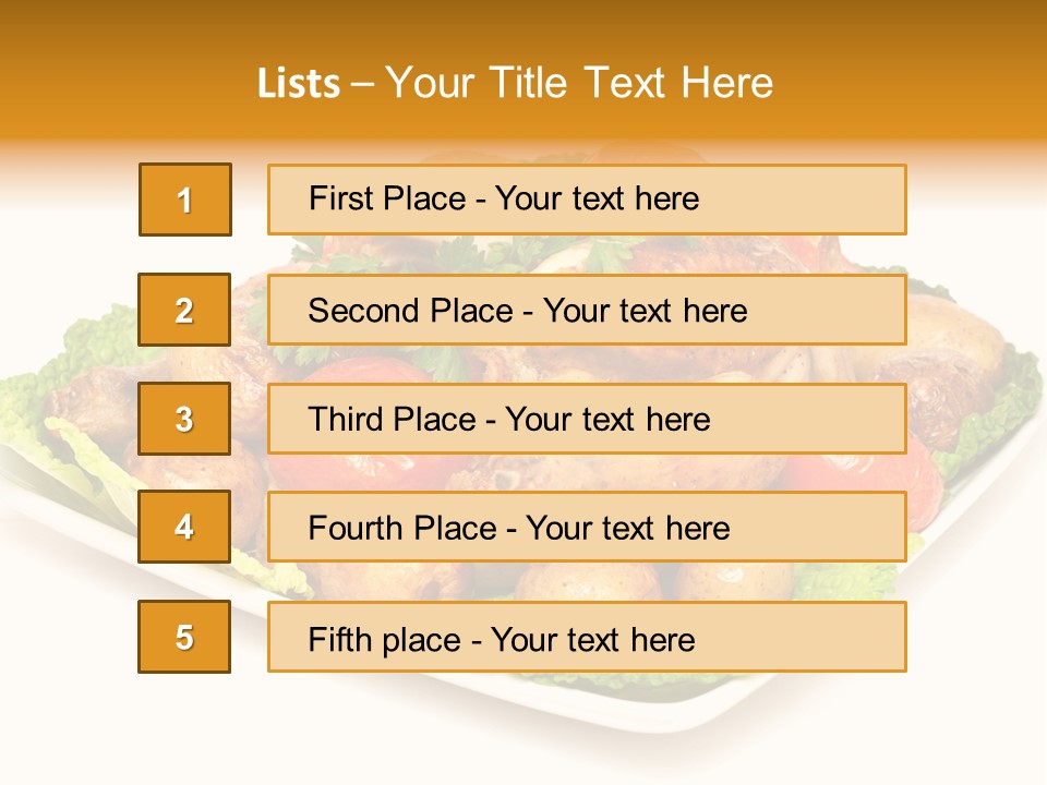 Food Parsley Chicken PowerPoint Template