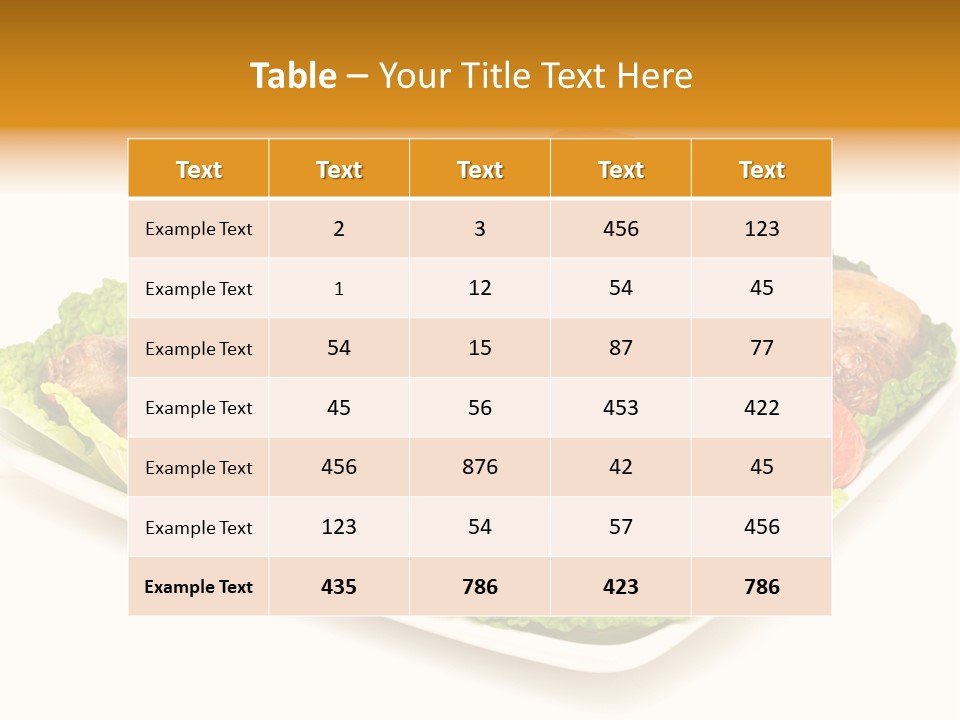 Food Parsley Chicken PowerPoint Template