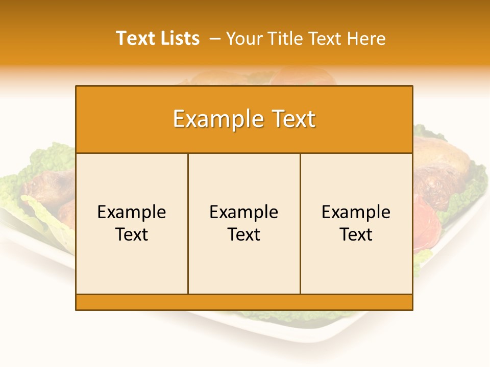 Food Parsley Chicken PowerPoint Template