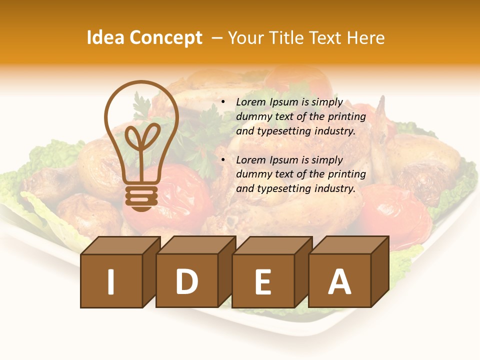 Food Parsley Chicken PowerPoint Template