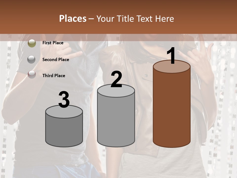 Headphone Young Portrait PowerPoint Template