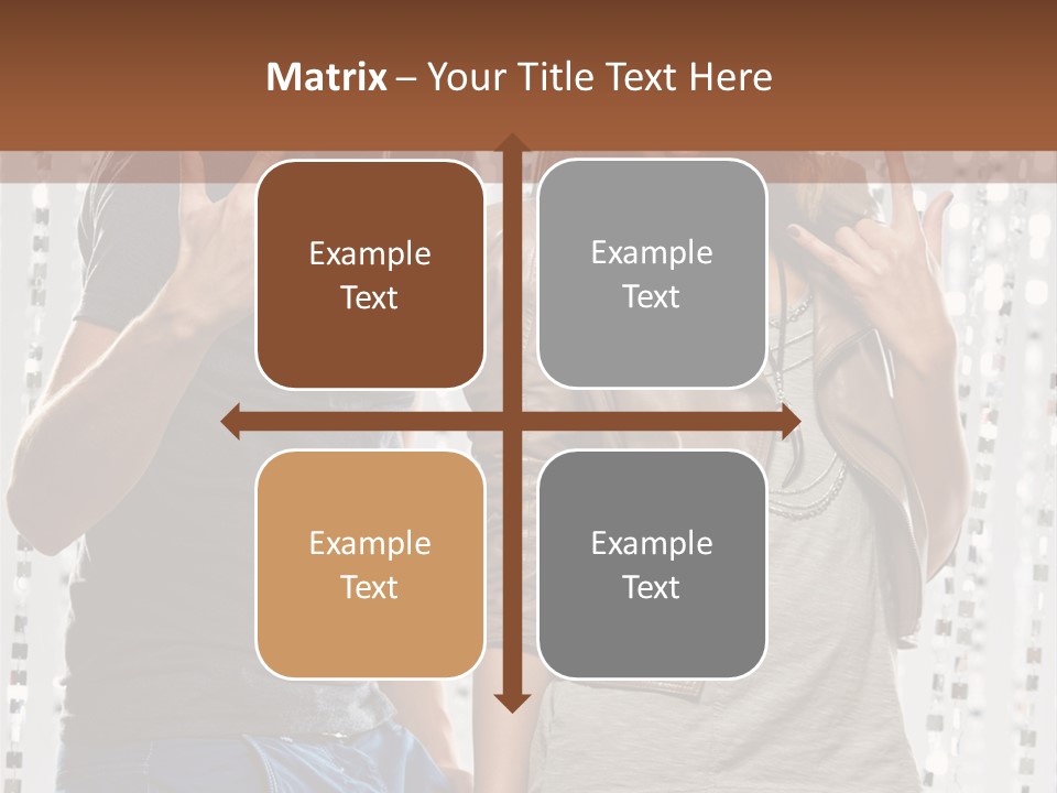 Headphone Young Portrait PowerPoint Template