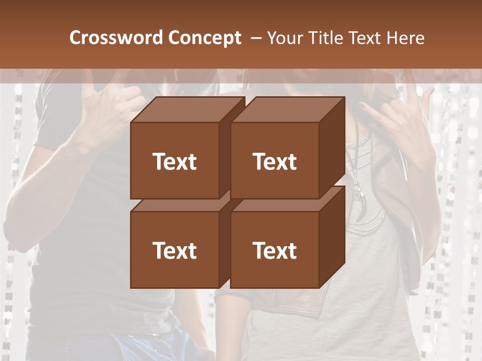 Headphone Young Portrait PowerPoint Template