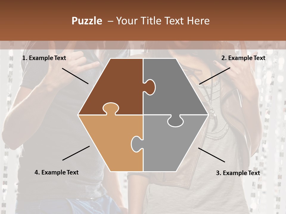 Headphone Young Portrait PowerPoint Template