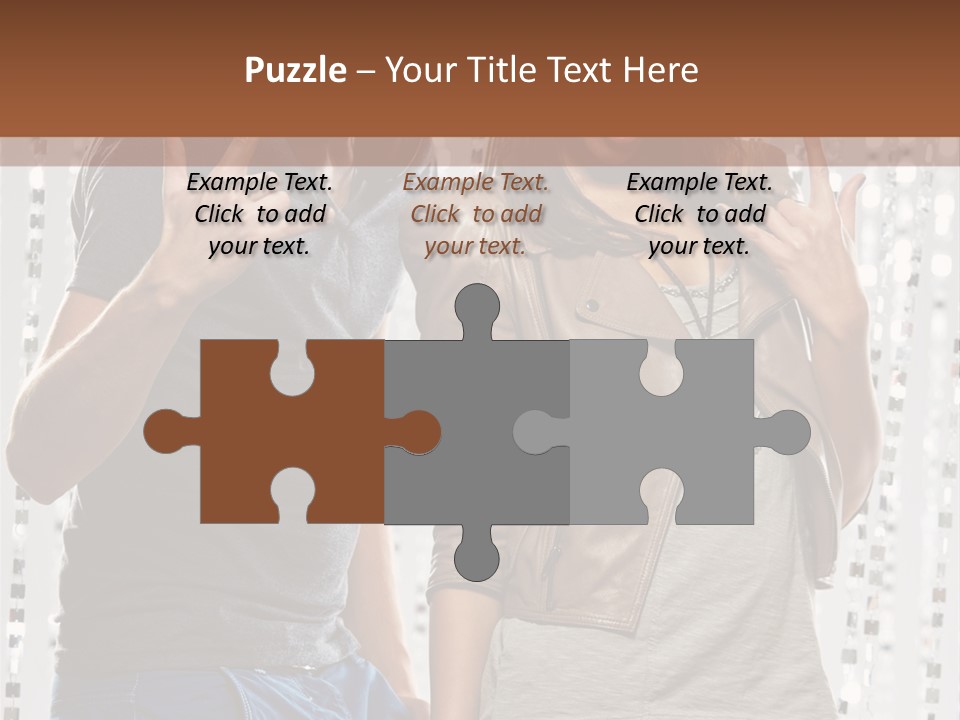 Headphone Young Portrait PowerPoint Template