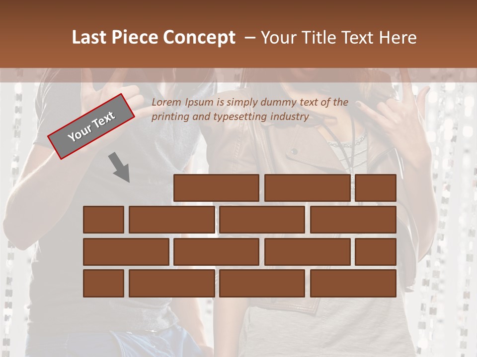 Headphone Young Portrait PowerPoint Template