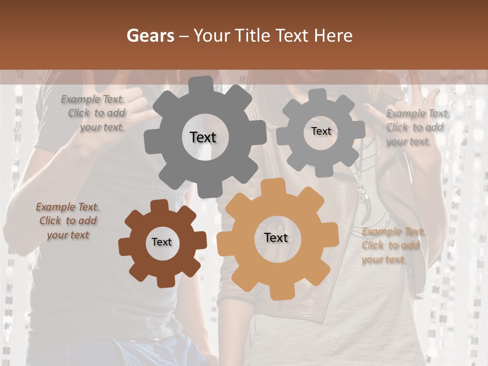 Headphone Young Portrait PowerPoint Template