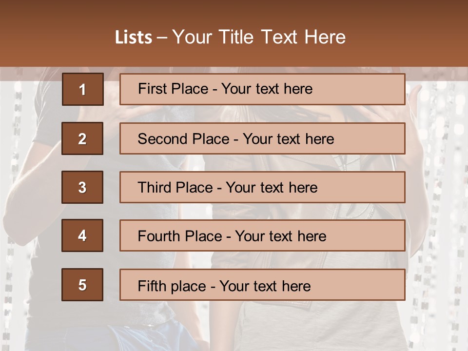 Headphone Young Portrait PowerPoint Template