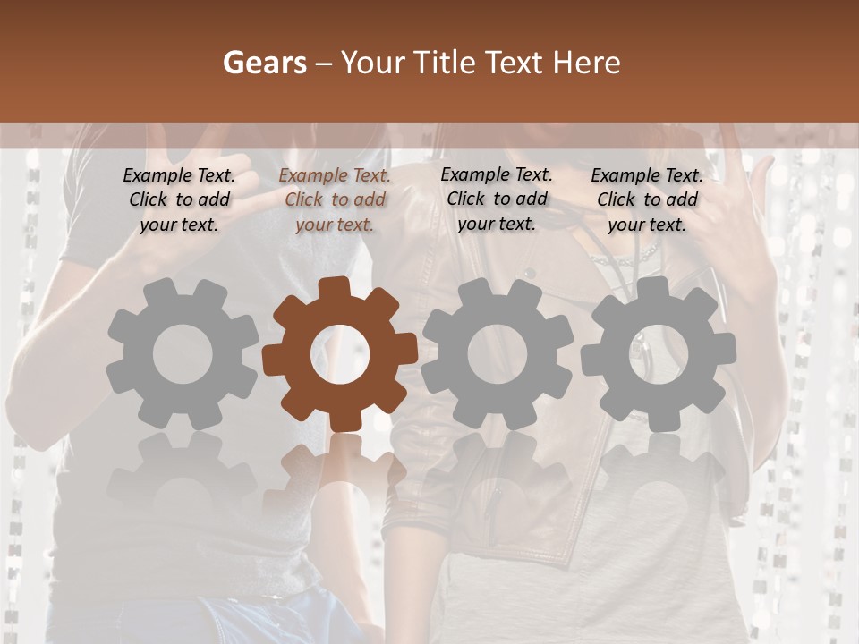 Headphone Young Portrait PowerPoint Template