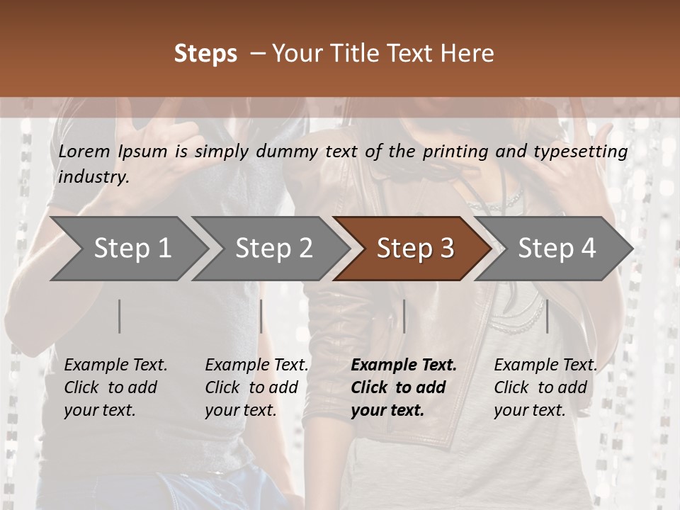Headphone Young Portrait PowerPoint Template