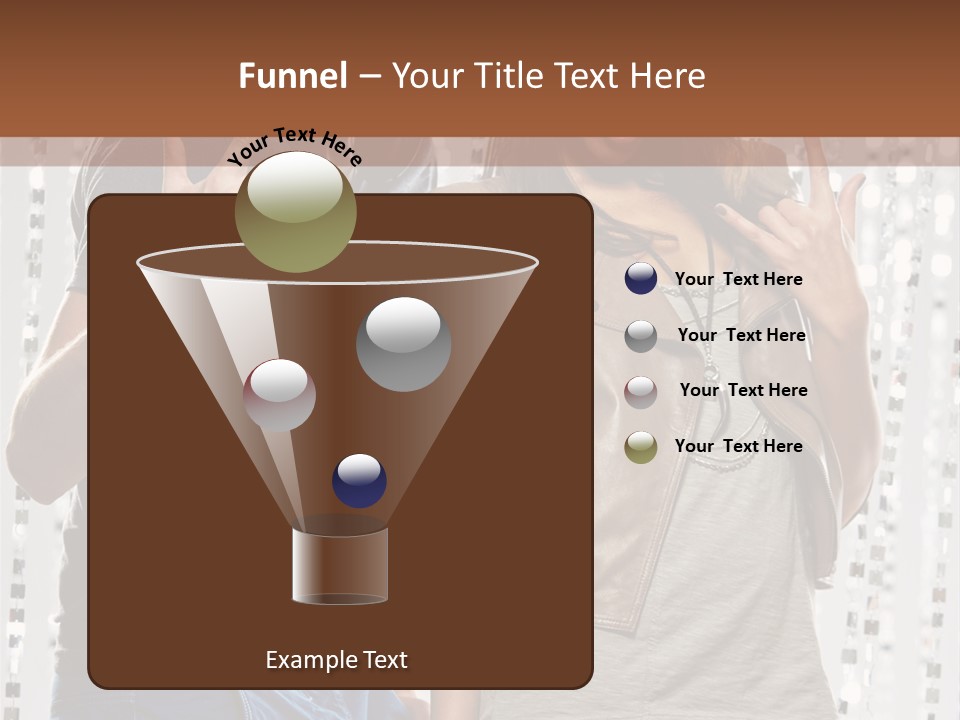 Headphone Young Portrait PowerPoint Template