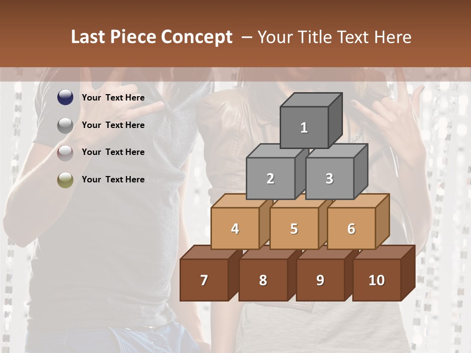 Headphone Young Portrait PowerPoint Template