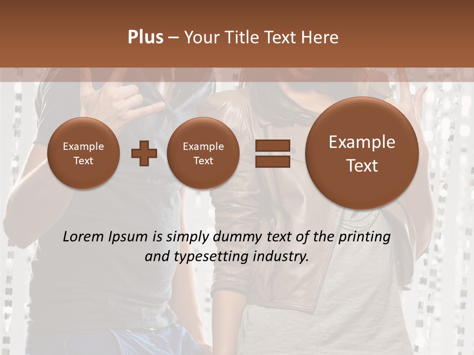 Headphone Young Portrait PowerPoint Template