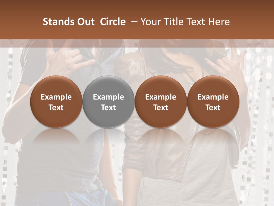 Headphone Young Portrait PowerPoint Template