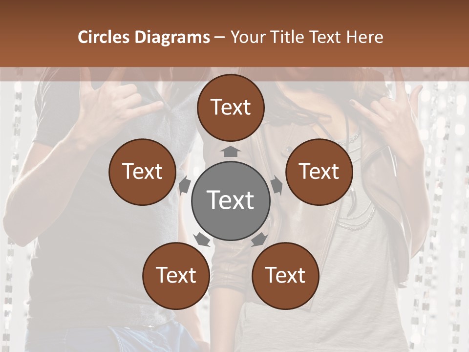 Headphone Young Portrait PowerPoint Template