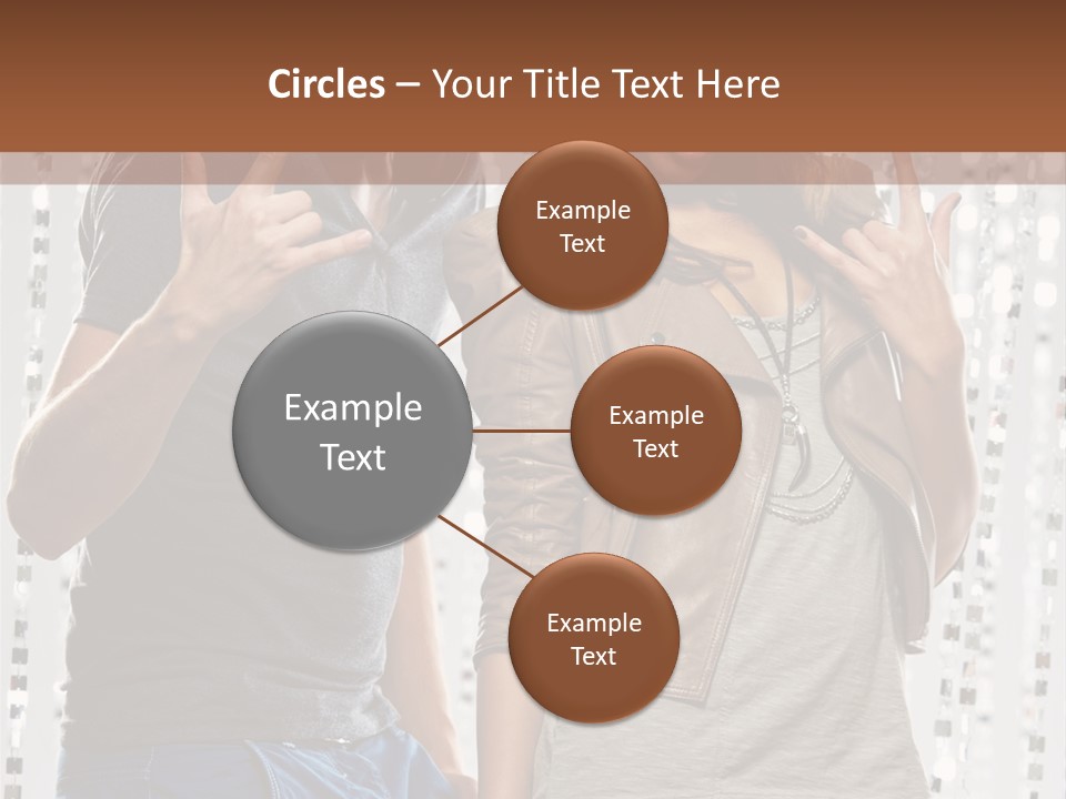 Headphone Young Portrait PowerPoint Template