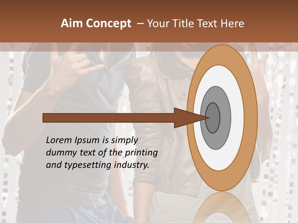 Headphone Young Portrait PowerPoint Template