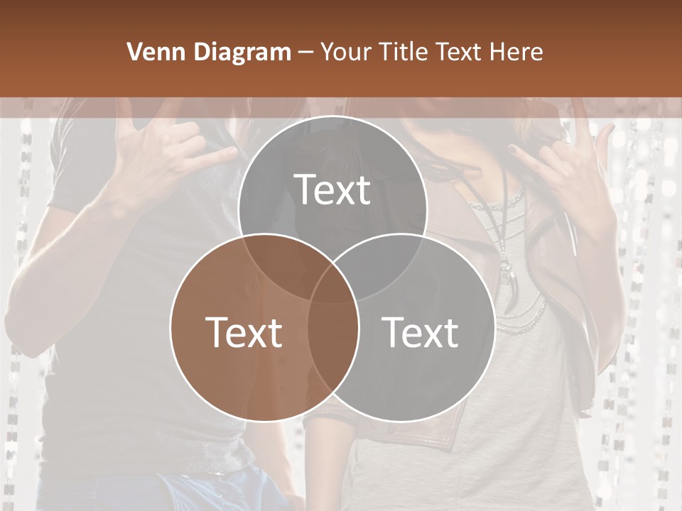 Headphone Young Portrait PowerPoint Template