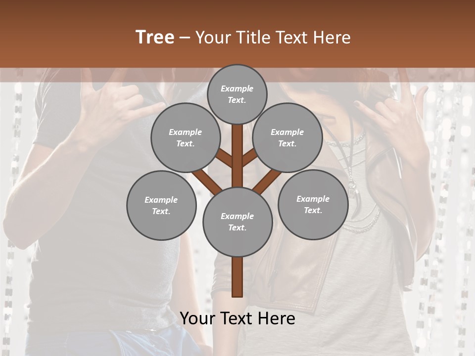 Headphone Young Portrait PowerPoint Template