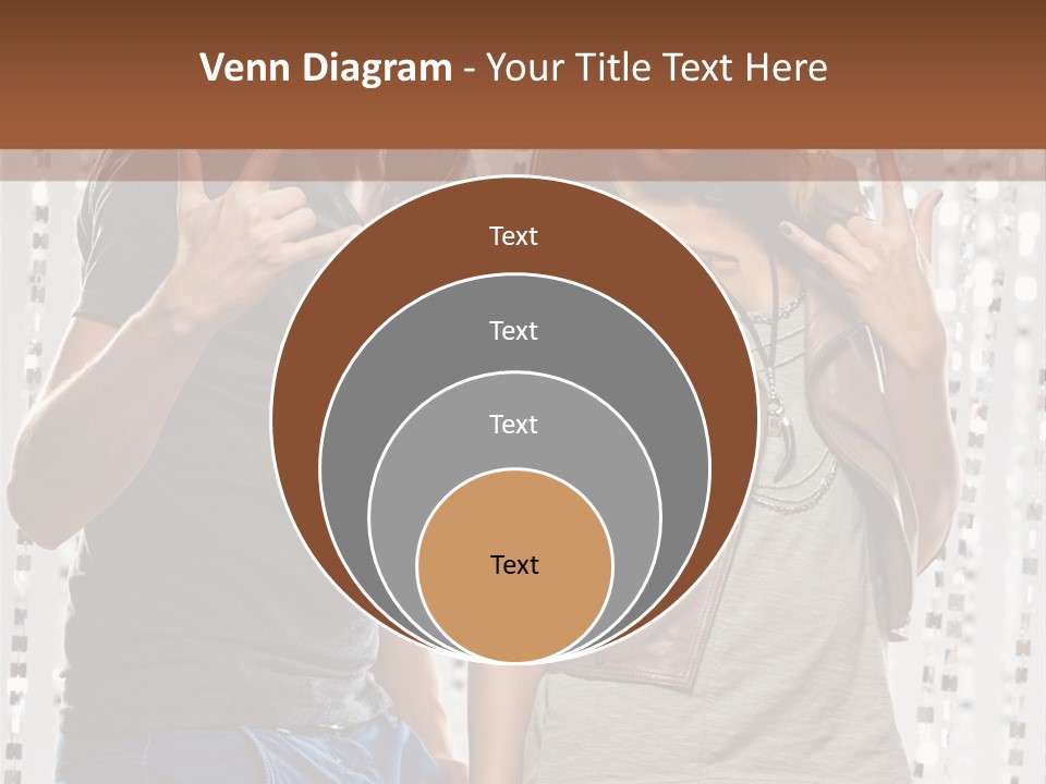Headphone Young Portrait PowerPoint Template