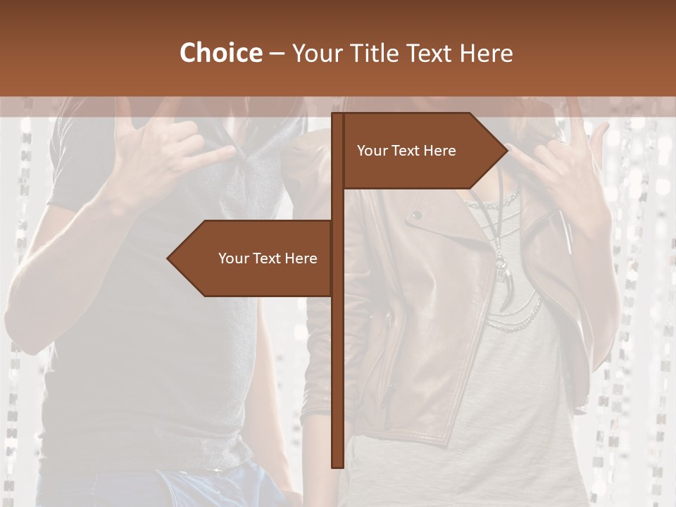 Headphone Young Portrait PowerPoint Template