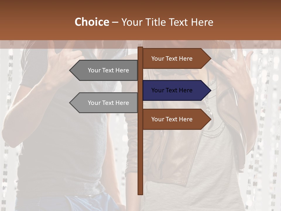 Headphone Young Portrait PowerPoint Template