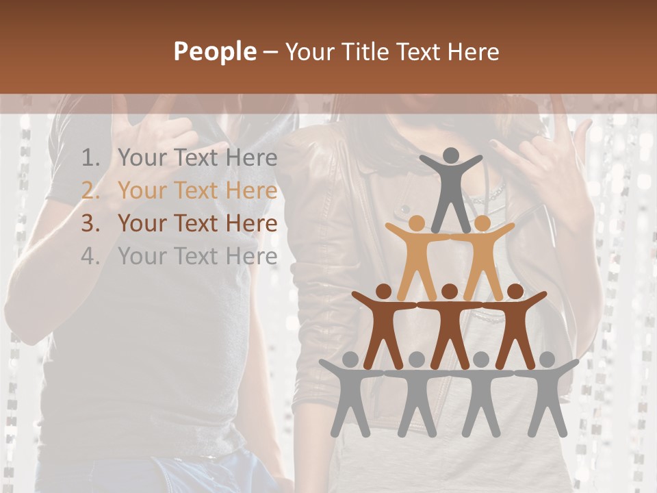 Headphone Young Portrait PowerPoint Template