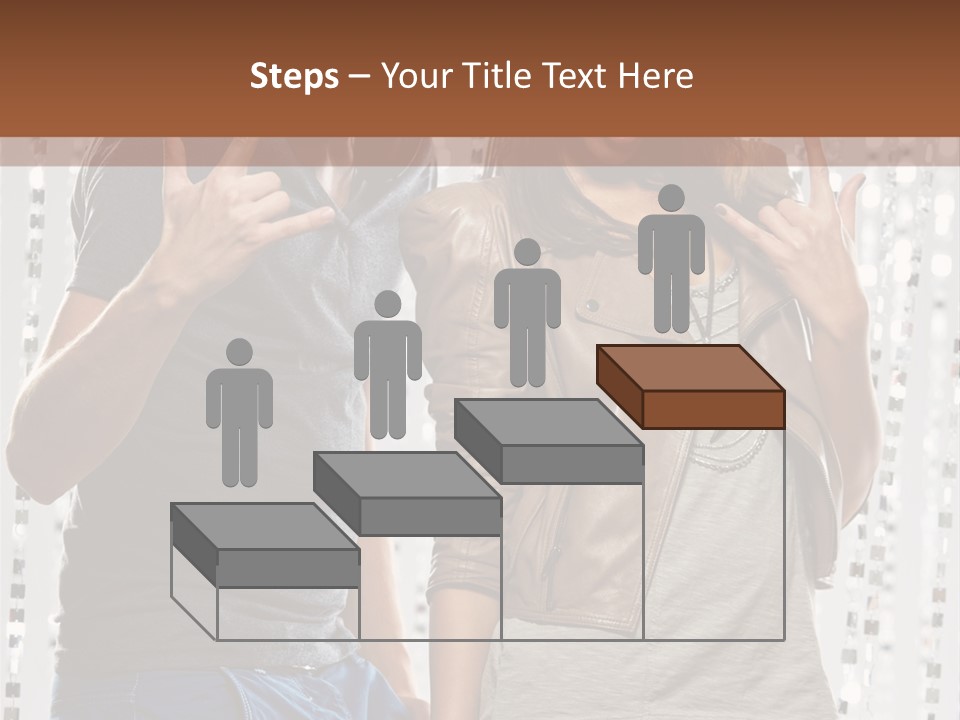 Headphone Young Portrait PowerPoint Template