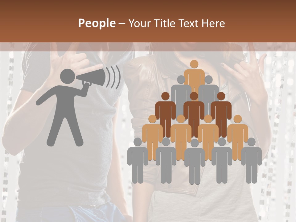 Headphone Young Portrait PowerPoint Template