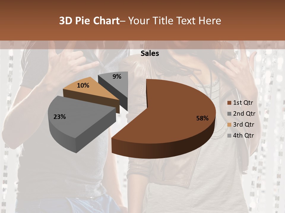 Headphone Young Portrait PowerPoint Template