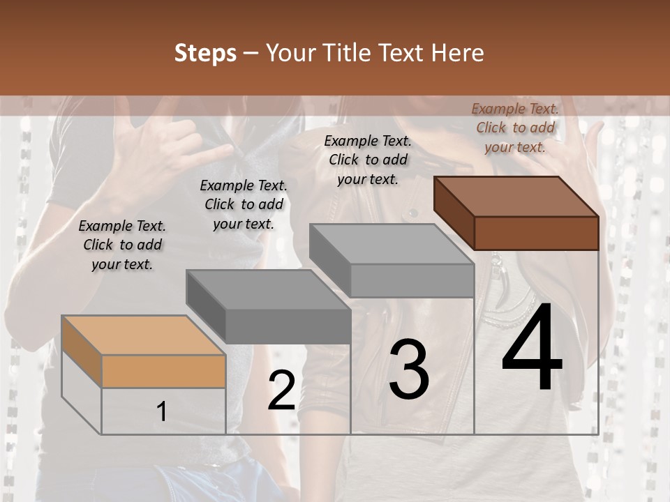 Headphone Young Portrait PowerPoint Template
