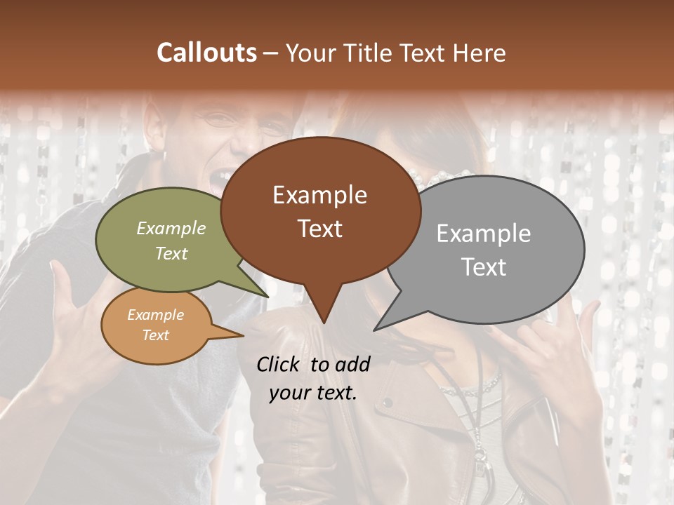 Screaming People Club PowerPoint Template