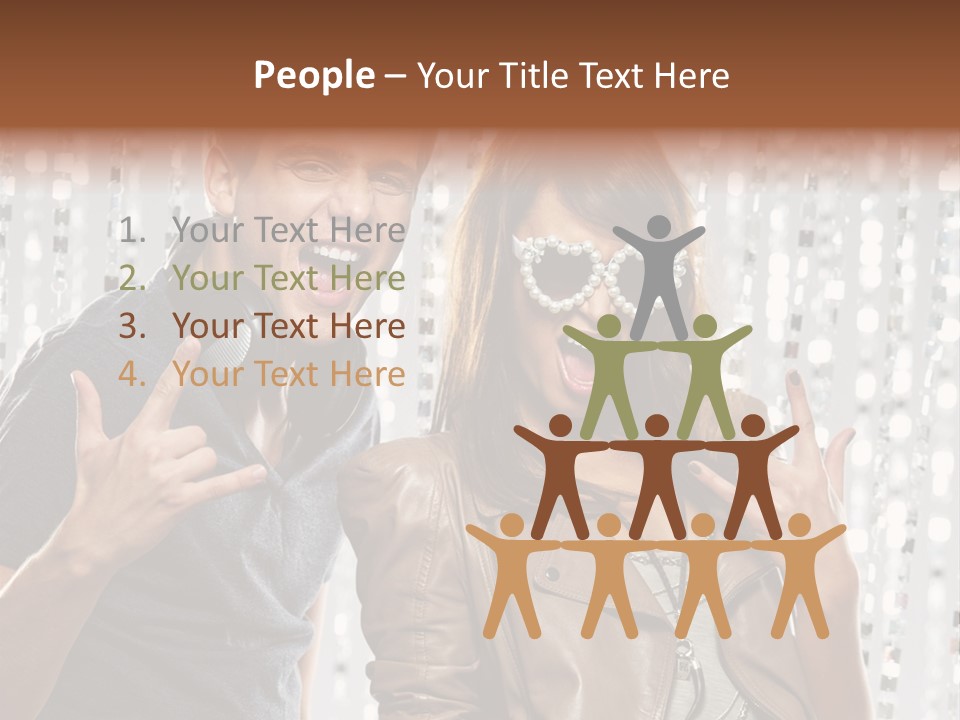 Screaming People Club PowerPoint Template