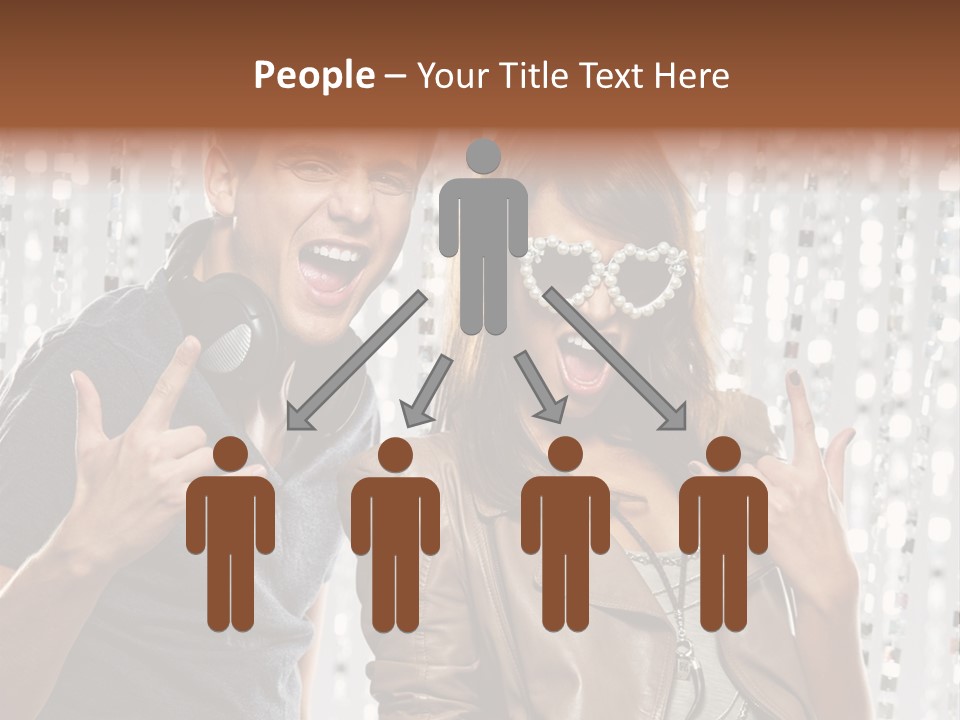 Screaming People Club PowerPoint Template