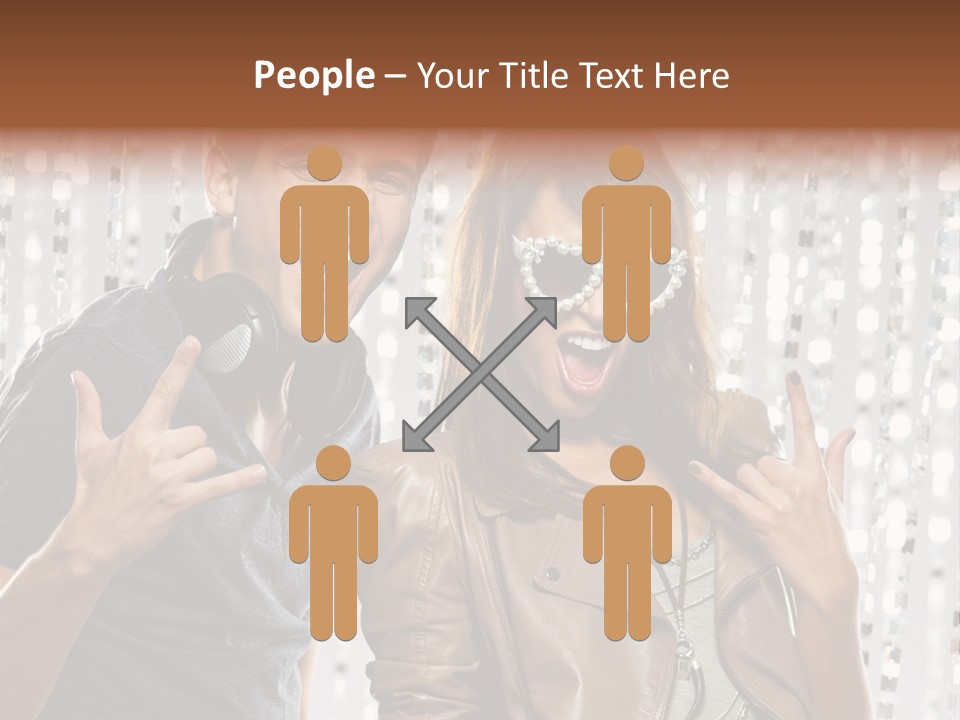 Screaming People Club PowerPoint Template