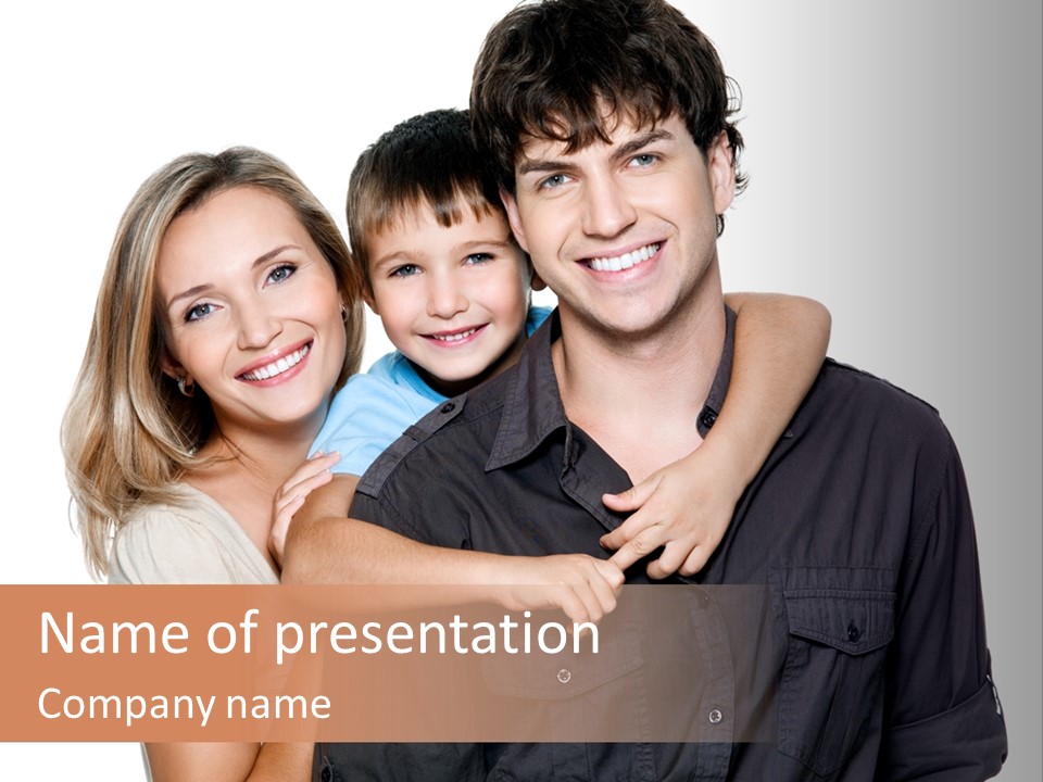 Toothy Three Hug PowerPoint Template